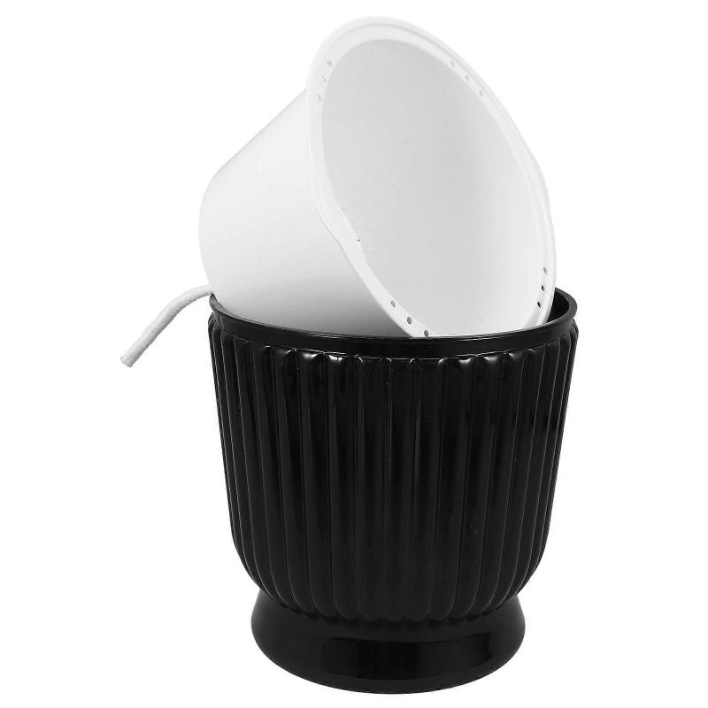 Watering Hydroponic Flower Pot with Self-Watering Design for Office Bonsai Succulents