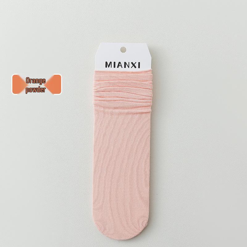 Nahtlose Damen-Socken bis zur Wade aus gekämmter Baumwolle - Weiß, Herbst/Winter, Japanischer Akademiker-Stil, Vielseitig und einfarbig