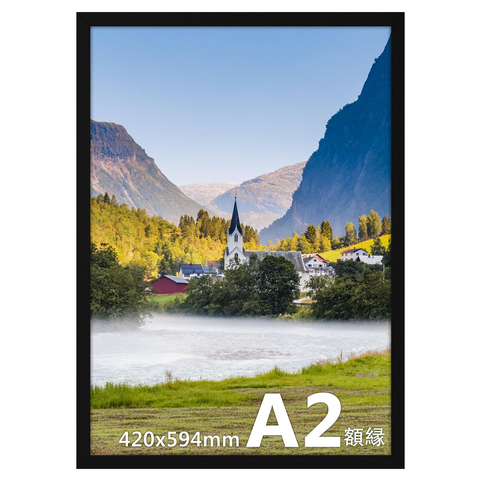 

Wtrgas Photo Frame A2 Poster Size Photo Frame Wall Hanging Black 1 Piece 42x59.4CM чёрный