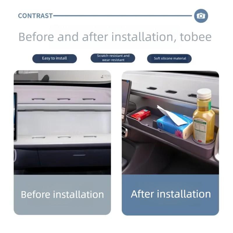 Für Leapmotor B10 2025 2026 Silikon Auto Aufbewahrungsbox Beifahrerseite Erweiterte Aufbewahrungsbox Kleiner Tisch Auto Innenraum Zubehör