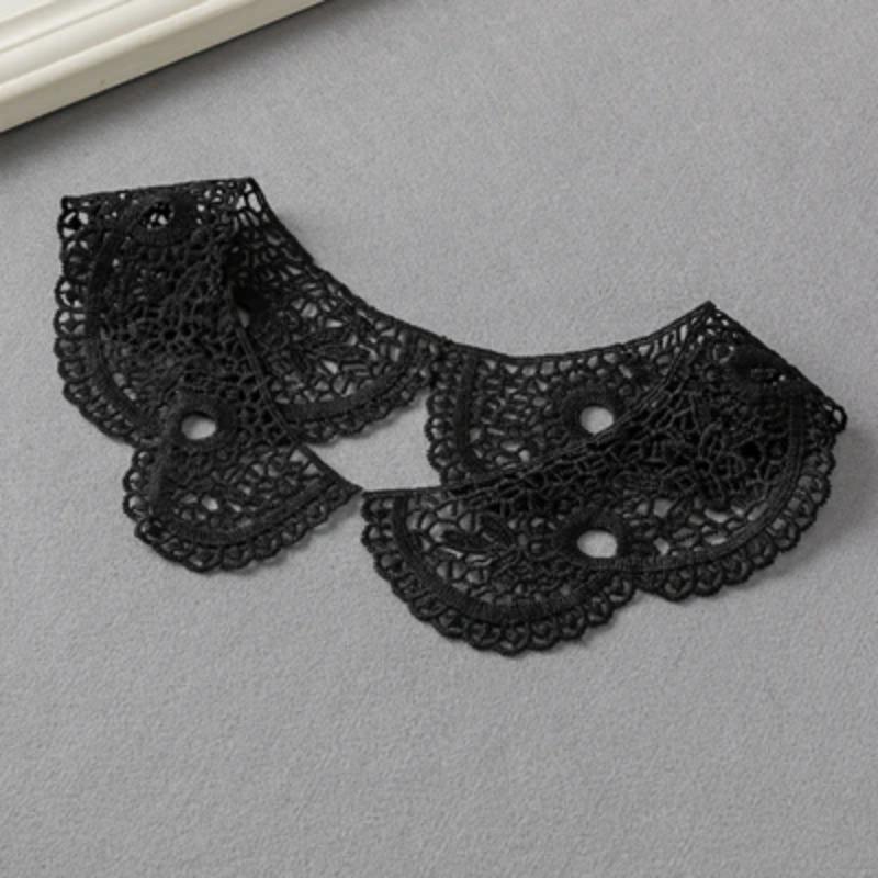 Lace Fabric Neckline Detachable Fake Collar DIY Breathable Scarf Around Neck Flower Sweet Hollow Comfortable Patch