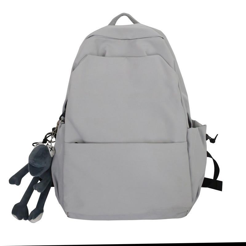 Mori Large-capacity Solid Color Backpack Male Trend Ins Korean Version Versatile Schoolbag Female High School Student Campus Backpack