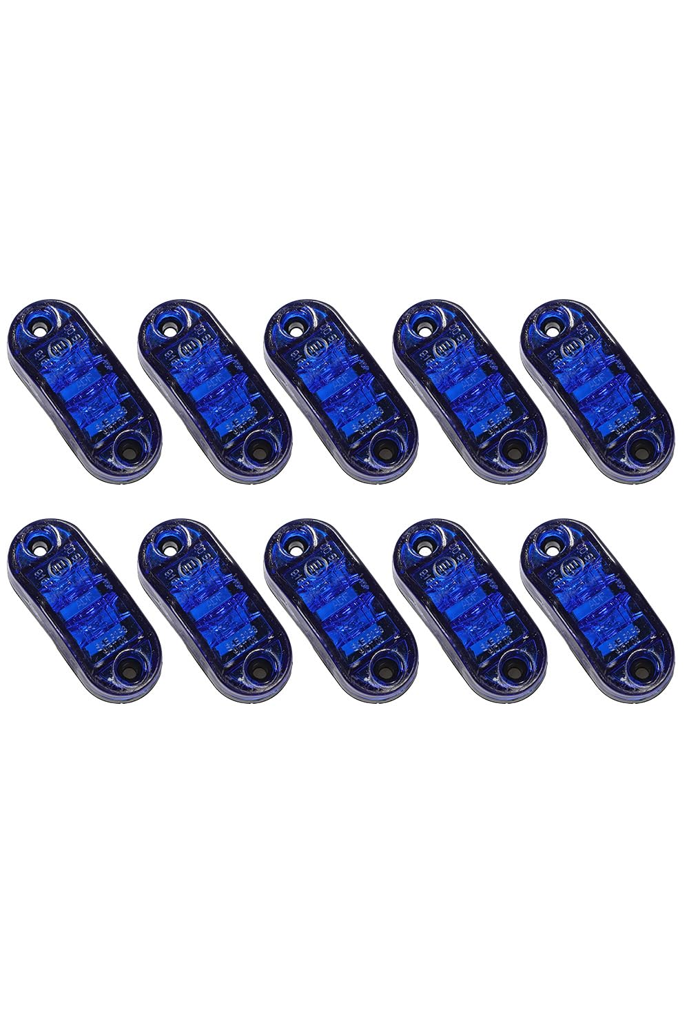 

murabantech 10pcs Small LED Marker Lamp 24V Side Marker Decor Truck Euro Waterproof Lighted Blue 64.5mm x 27mm x 17.5mm синий