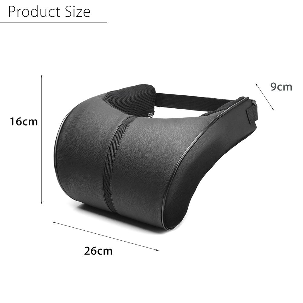 Car Seat Neck Pillow Car Leather Memory Foam Massage Pillow Seat Head Neck Head Rest Cushions Travel Interior Car