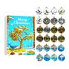 Advent Calendar 2025 24-Day Christmas Countdown Calendar with 24 Animal Ornaments Rustic 2D Acrylic Animal Hanging Decoration for Home Party Decor