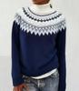 European & American Chunky Knit Jacquard Women's Sweater - Acrylic, Thickened for Autumn/Winter  