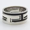 Used HERMES Ring Move ash EU#55.5 56 Silver925 7.8g Silver black Accessories