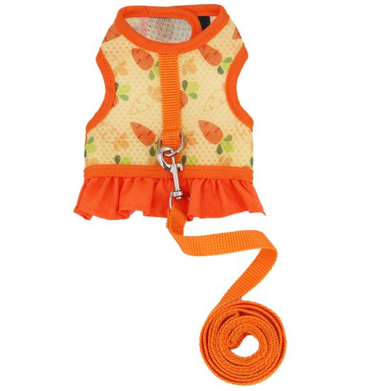 

1 комплект, поводок для домашних животных, стильный милый мультяшный узор, жилет с морской свинкой и кроликом, комплект шлейки для прогулок на открытом воздухе M