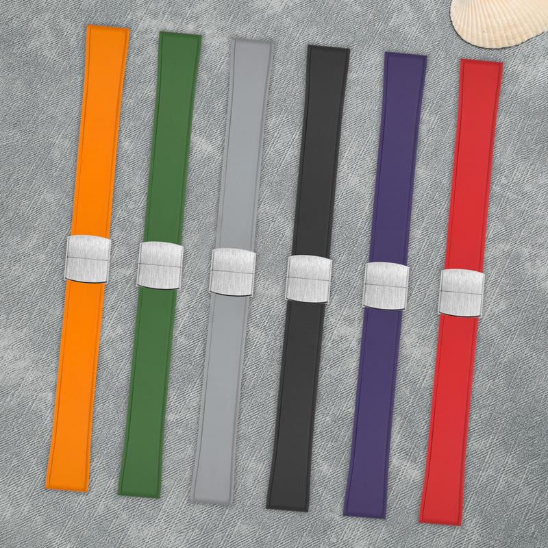 Hochwertiges Fluorkautschuk-Armband für Tissot Rado Rolex Tudor Jaeger Serie Uhrenarmband Schnellverschluss Silikon-Uhrenarmband 20mm 22mm