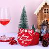 10PC Snowflake Printed Party Red Holiday Felt Coasters Table Decor Christmas Cup Mats Festive Absorbent Wool Beverage Decoration
