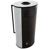 Wood Burning Steel Stove KRATKI ERIK Ø 150 5,5 kW Decorative Ceramics WHITE NATURAL Black Thermotec Self Closing Door