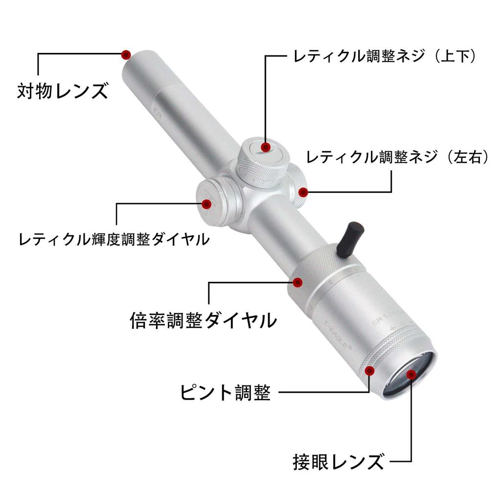 T-EAGLE 1.2-6x24IR Riflescope, RHK-SL Variable Magnification, Short Scope, Mil-Dot, One-Piece Mount (SL)