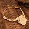 Geometric Irregular Twisted Triangle Necklace High Sense Versatile Clavicle Chain Personality Exaggerated Necklace