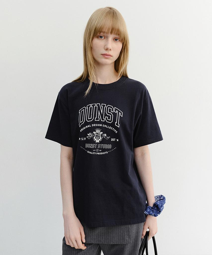Deonseuteu Unisex Cupid Arch Logo T-Shirt_Udts6B129_French Navy