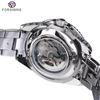 Mechanische Herrenuhr Automatische Armbanduhr Luxus Diamant Edelstahl Skelett Uhren Gold Relogio Masculino