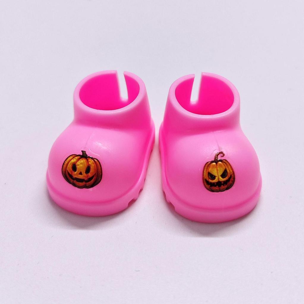 Macaron Labubu Rain Boots 17CM - 1st, 2nd, 3rd Gen Shoes Sit Sit Party, Universal Pink & Yellow