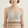 Spring and summer silk seamless fit triangle cup bra, ultra-thin breathable and skin-friendly mulberry silk underwear small chest