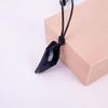 Wolf Tooth Crystal Pendant Necklace for Couples - Adjustable Korean Fashion Jewelry for Women & Men