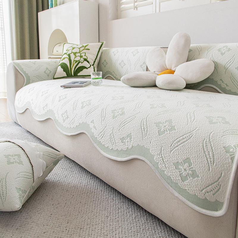 Summer New Sofa Cushion Special-Shaped One-Piece Straight Row Combination Sofa Seat Cushion Cool Sofa Cover Cloth Towel