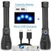High-power Super Bright LED Flashlight Aluminum Alloy Telescopic Zoom USB Rechargeable Camping Hiking Lantern Emergency Lamp
