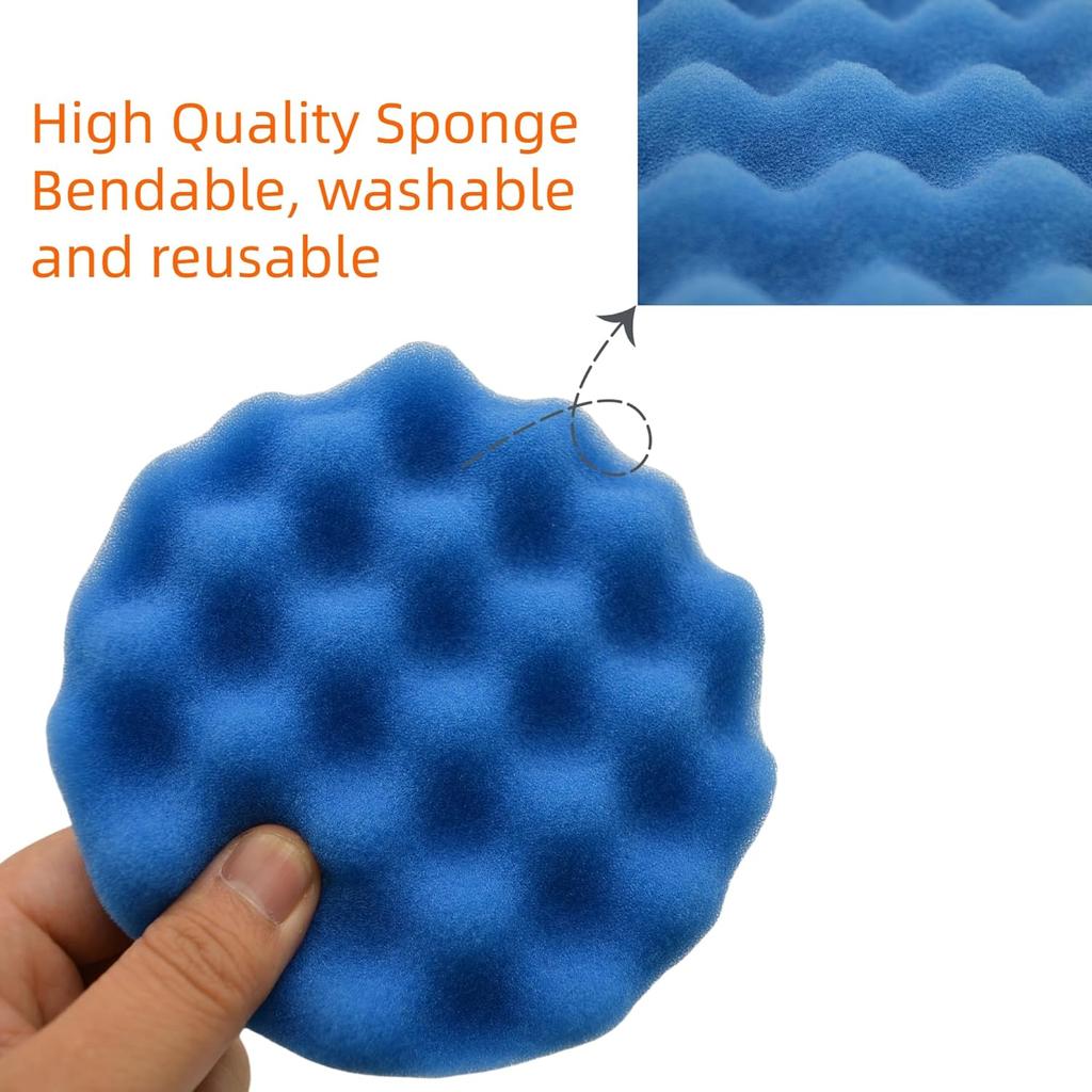 12Pcs 5Inch Foam Buffing Polishing Pads Kit, With Coral Fleece Pad, Backing Plate, M14 Drill Adapter, Car Buffing Kit For Car Polishing, Waxing,