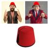 Ottoman Fez Hat Breathable Turkish Black Tassels Cap Cosplay Accessory Headwear