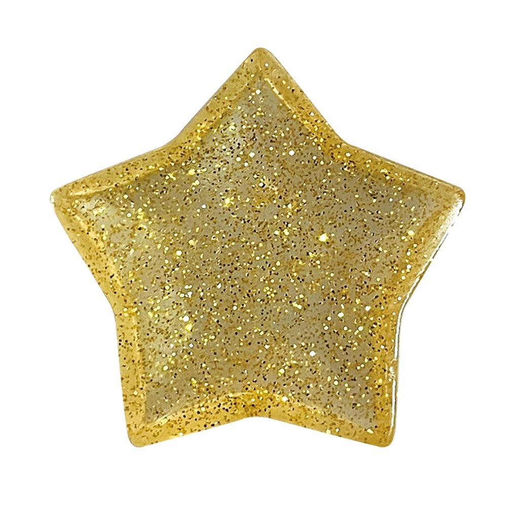 Decor Corporation Concombre Star Base, Transparent Gold, Size Approx. W4.5 D4.3 H1 ZXS-47942X