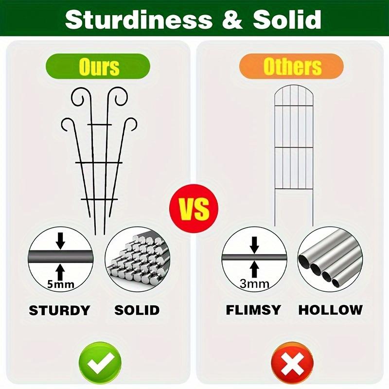 2/4/5 peças Suportes de plantas empilháveis - Treliça de plástico durável para uso interno e externo, ideal para videiras, rosas, vegetais