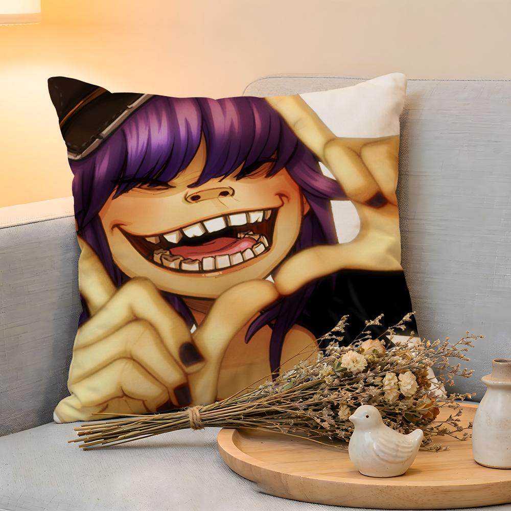 

Cushion Cover Linen SkinFriendly Soft Decorative Case for Sofa Home Decor GGorillaz Music Brand Pillow cover 30x30cm