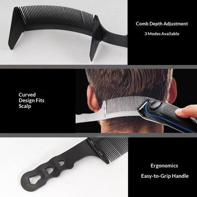 Barber Flat Top Haircut Comb Curved Hair Clipping Cutting Arced Comb Professional Hair Cutting Curved Positioning Comb