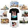 Eltern-Kind Schwimmen Warme Interaktion Bedrucktes Erwachsenen Oberteil Reines Baumwoll T-Shirt