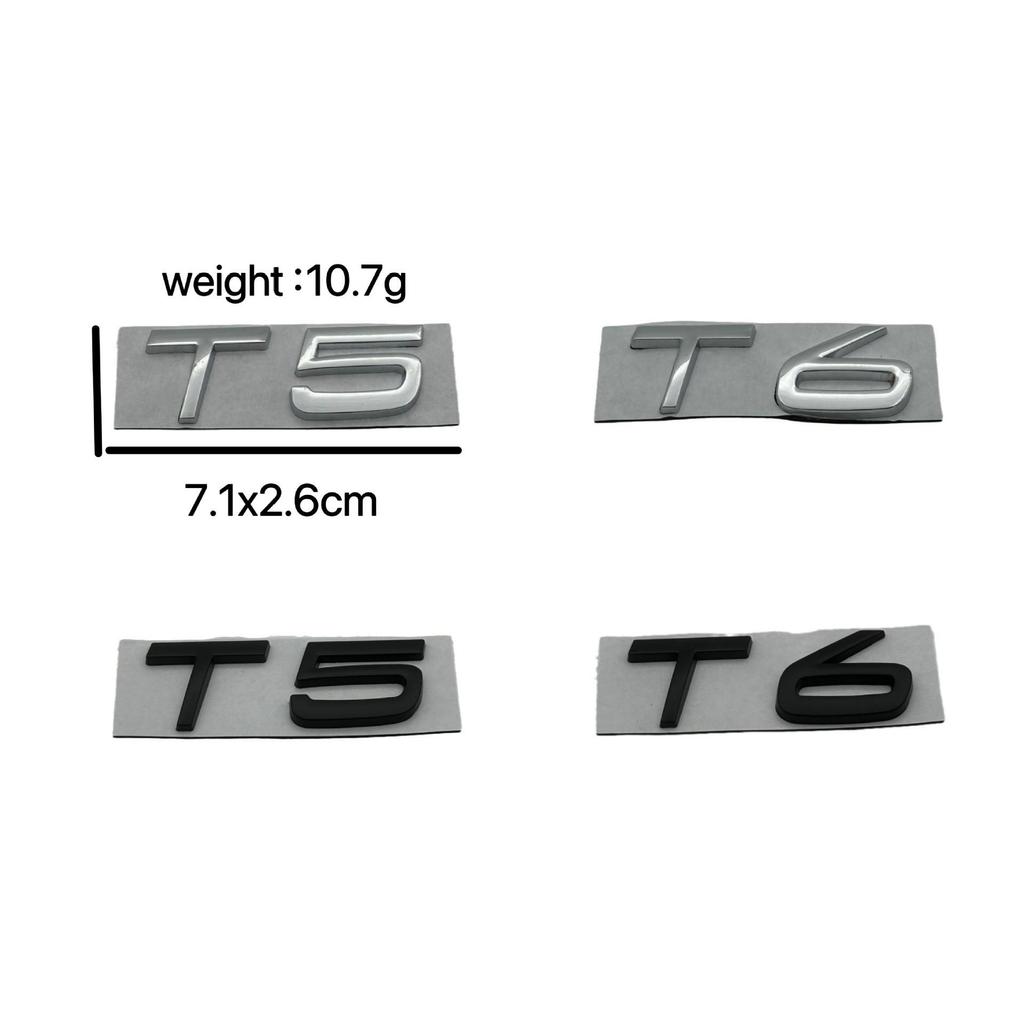 Rear Trunk Displacement Sticker for Volvo XC90, XC60, S80, S60L T5/T6 Models