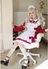 Costume da Cameriera Giapponese Bianco e Nero Super Carino - Manica Lunga