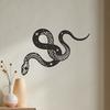 Black Gold Gothic Serpent Wall Decor, Snake Symbol Metal Art, Intricate Star Pattern Hanging Ornament for Dark Farmhouse Themed Party