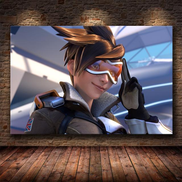 Overwatch Online Game Poster HD Canvas Painting Wall Art Modern Living Room Bedroom Boys Room Dormitory Game Room Cuadros Decor