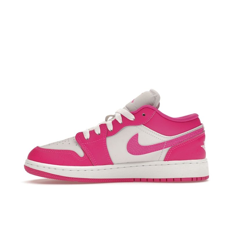 Air Jordan 1 Low GS Fire Pink Kids Sneakers White Iris-Whisper FV8486-600