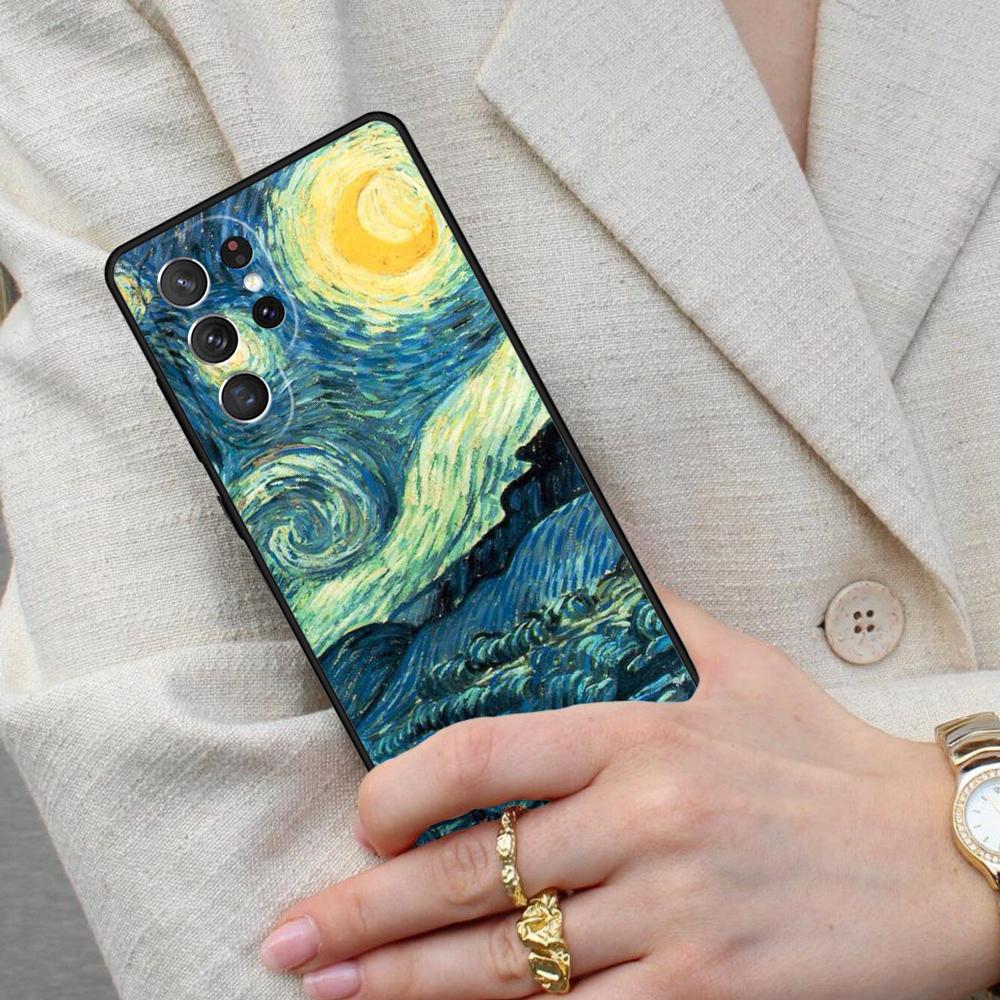Van Gogh Starry Night Cell Phone Case for Samsung Galaxy S26 Ultra S25 S24 S23 S22 S21 S20 Note10 Cover
