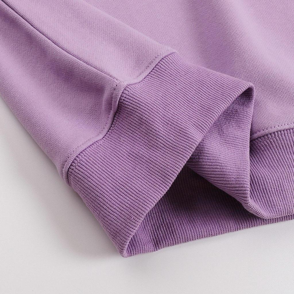 214 AMI 2025 Podzim a Zima Nová Vyšívaná Bílá Malé Srdce Vysoce kvalitní Bavlna Kulatý Výstřih Pánská Mikina