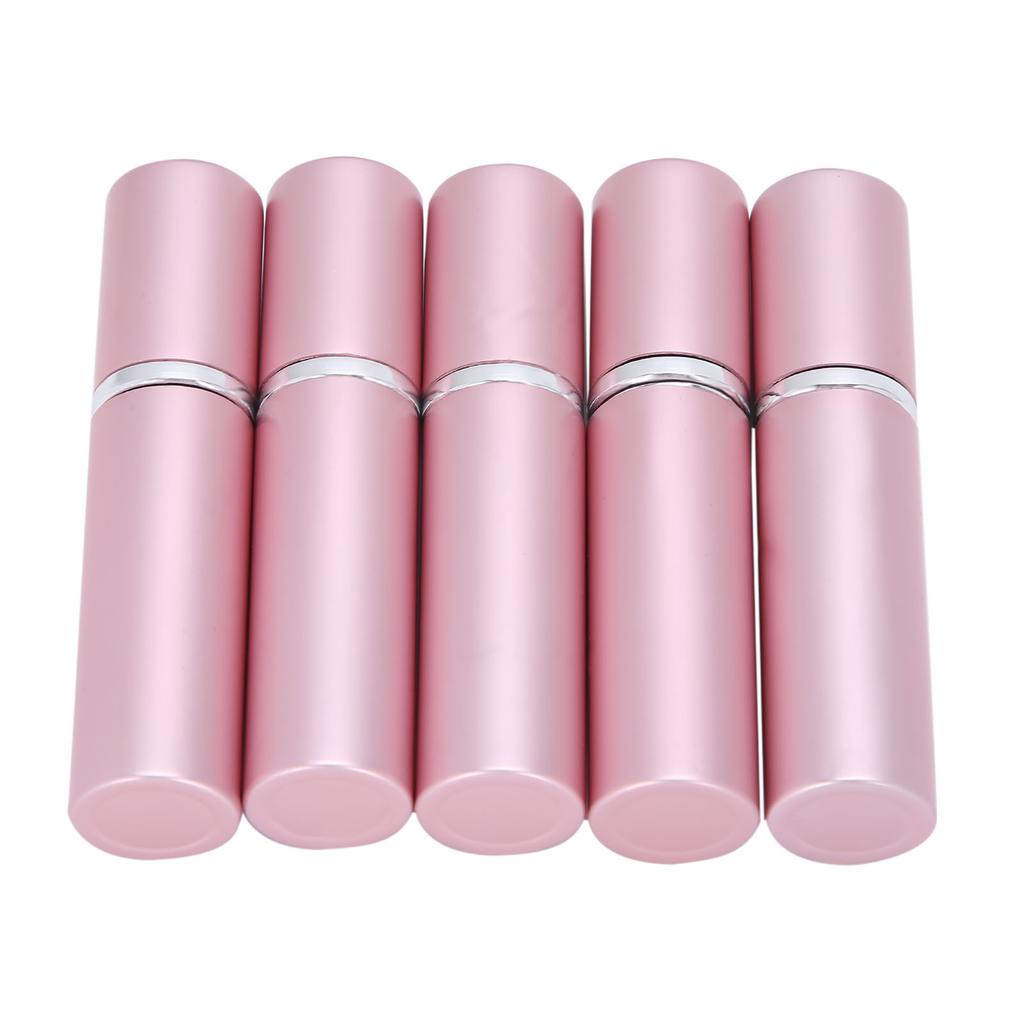 Aluminum Refillable Perfume Spray Bottle Portable Empty Perfume Atomizer 5ml x 5pcs