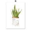 Green Plants Wall Art Canvas Painting Cactus Tiger Pilan Monstera Posters And Prints Wall Pictures For Living Room Decor