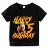Boy Number T Shirt Kids Birthday Clothes Anime Cartoon Toddler Short Sleeve Tops Summer Casual Children Cotton Tee