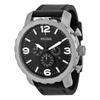 Men's Quartz Genuine Leather Three-Hand Watch Stainless Steel Case/Scratch-Resistant Glass Mirror JR1436