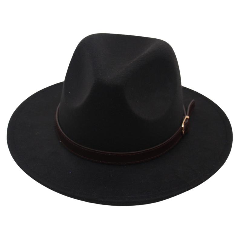 Cappello a Cilindro per Bambini Fibbia per Cintura Cappello in Feltro da Sfilata Cappello di Lana da Esterno Genitore-Figlio Cappello Jazz Uomini e Donne