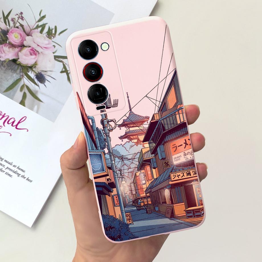 Für Tecno Camon 18 18i 18P 18 Premier Hülle Niedliche Katze Blumen Cartoons Cover Für Camon18 Premier Handyhülle Camon18P Weiche Funda Tasche