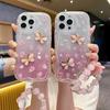 Applicable To OPPO RENO15F Small Floral Transparent Mobile Phone Case A6X Three-dimensional Butterfly Tulip Bracelet for Women