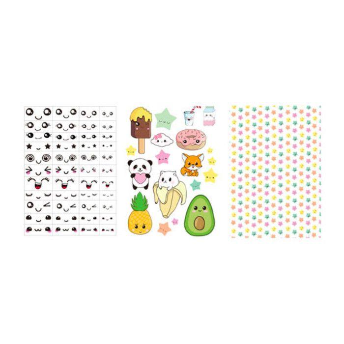 3 transferts pour pâte polymère - Kawaii