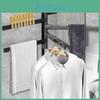 Rack Towel Swivel Wall Mounted Black Bar Hanger Rustproof Bathroom Rotation 180