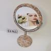 Shiny High-end Diamond Makeup Mirror Creative Rhinestone Mirror Rotatable Girl's Room Desktop Makeup Decoration Round Mirror