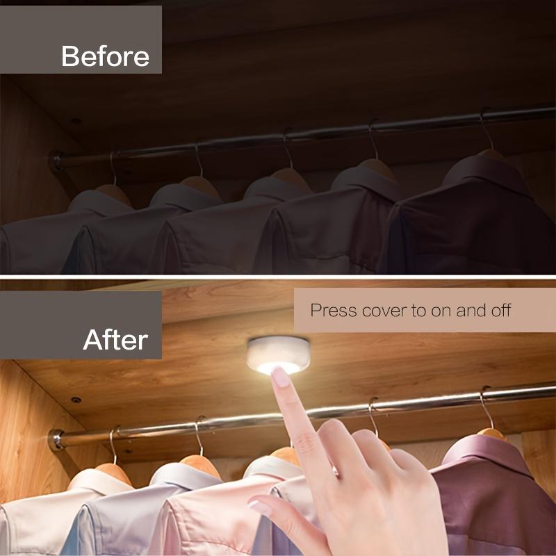 1Set/3pcs LED Remote Control Night Light 13 Colors RGB Breathing Dimming Festive Atmosphere Pat Ice Hockey Light Bedroom Wardrobe Cabinet Light