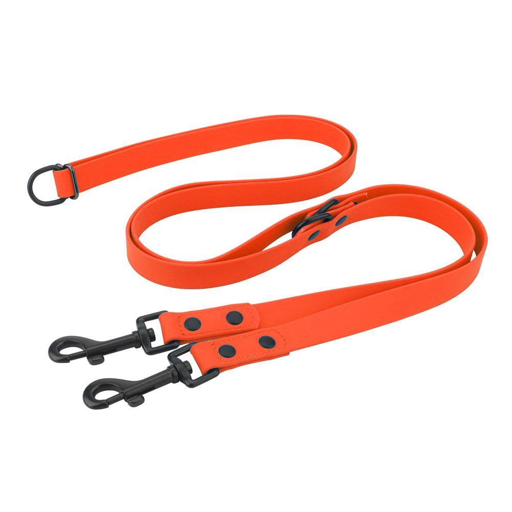 PVC Waterproof Dog Leash Double-headed Pet Leashes Outdoor Walk Training Soft 2 Heads Traction Rope Cross-body